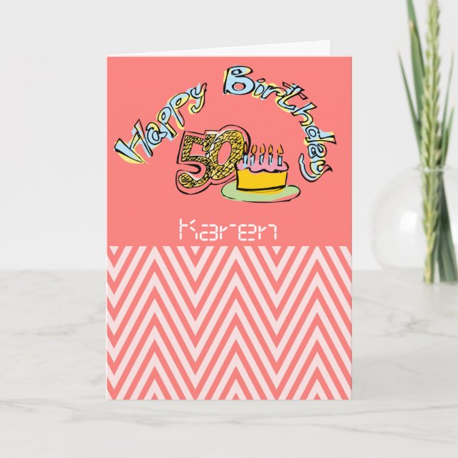 Happy 50th Birthday Card (Front)