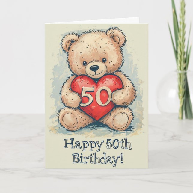 Happy 50th Birthday Card (Front)