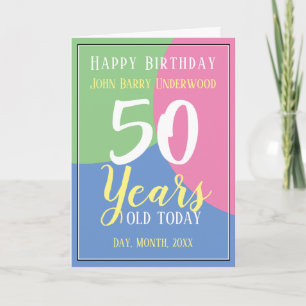 Happy 50th Birthday Card