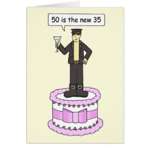 Happy 50th Birthday Cartoon, 50 is the new 35.
