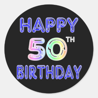 Happy 50th Birthday Stickers & Sticker Designs