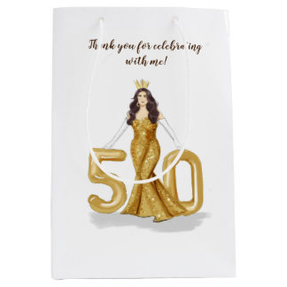 happy 50th birthday medium gift bag