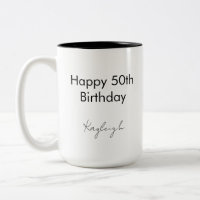 Happy 50th Birthday Minimalist Custom