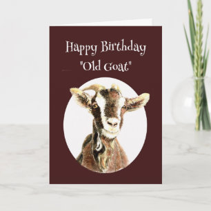 Happy 50th Birthday Old Goat "Over the Hill" Card