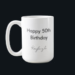 Happy 50th Birthday Party Custom Coffee Mug<br><div class="desc">Happy 50th Birthday Custom Coffee Mug that you can customise for any occasion and special event. Buy as a gift for someone special or as a treat to yourself</div>