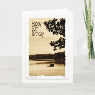 Happy 50th Birthday - Rowboat Card