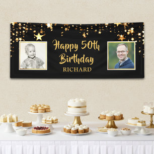 Happy 50th Birthday Then & Now Photos Stars Banner