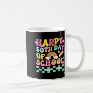 Happy 50th Day Of School Retro Teacher Students Sm Coffee Mug