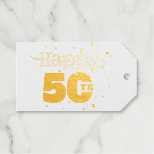 Happy 50th gift tags