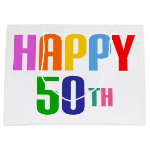 Happy 50th large gift bag