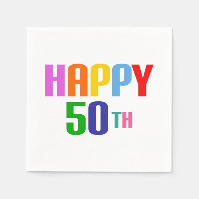 Happy 50th napkin (Front)
