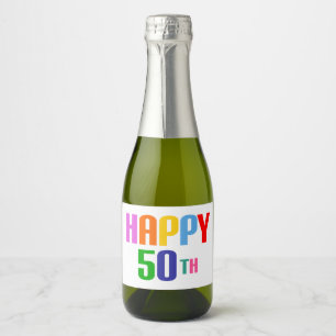 Happy 50th sparkling wine label