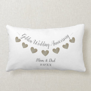 Happy 50th Wedding anniversary mom & dad Lumbar Cushion