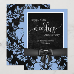 Happy 50th wedding anniversary traditional photo i invitation