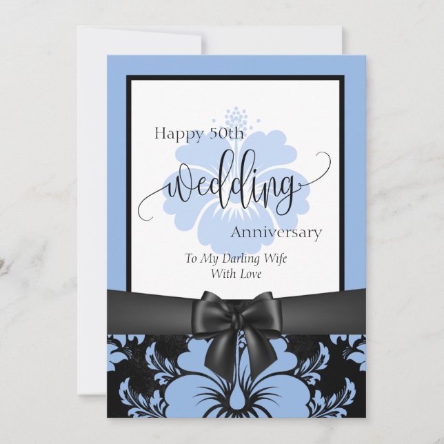 Happy 50th wedding anniversary traditional photo i invitation (Front)