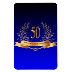 Happy 50th Wedding AnniversaryFlexible Photo Magne Magnet