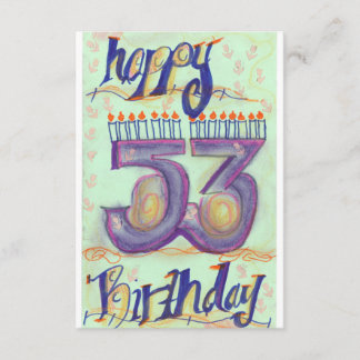 Happy 53rd birthday card