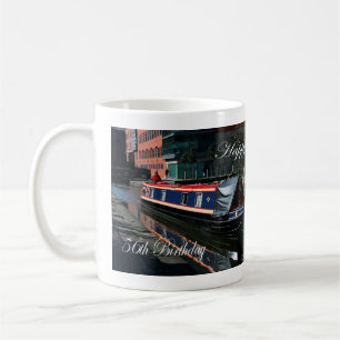 Happy 56th Birthday canal boat Coffee Mug