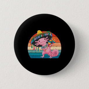 Happy 5 De Mayo Axolotl Sombrero Cinco De Mayo Gir 6 Cm Round Badge