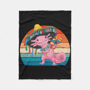 Happy 5 De Mayo Axolotl Sombrero Cinco De Mayo Gir Fleece Blanket