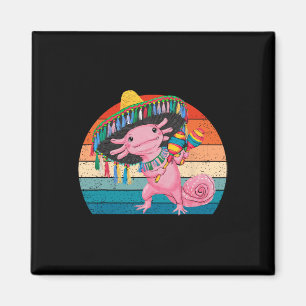 Happy 5 De Mayo Axolotl Sombrero Cinco De Mayo Gir Magnet