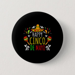Happy 5 De Mayo Lets Fiesta Viva Mexico Cinco De M 6 Cm Round Badge