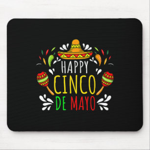 Happy 5 De Mayo Lets Fiesta Viva Mexico Cinco De M Mouse Pad