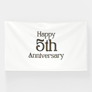 Happy 5th Anniversary 6x10 Vinyl Banner