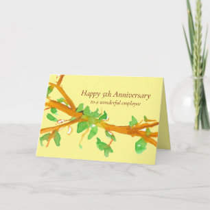 Happy 5th Anniversary Employee Business Card