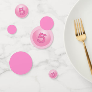 Happy 5th Birthday Girl Confetti