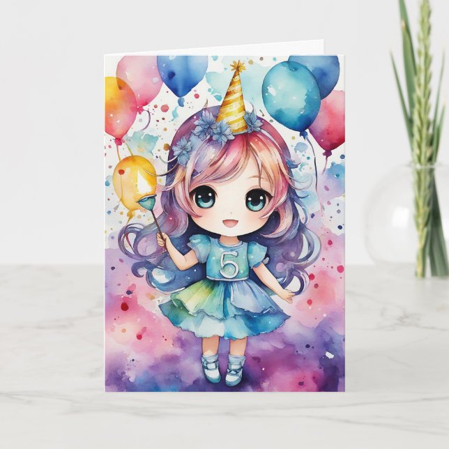 Happy 5th Birthday, Little Star! Card (Front)