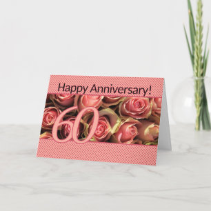 Happy 60th Anniversary roses  Card