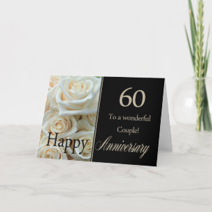 Happy 60th Anniversary roses Card