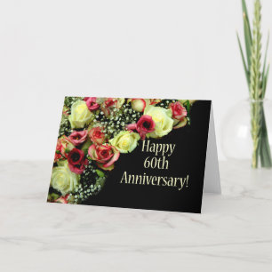 Happy 60th Anniversary roses Card
