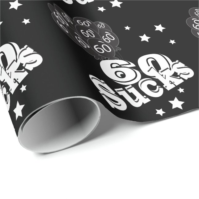 Happy 60th Birthday - 60 Sucks Wrapping Paper (Roll Corner)