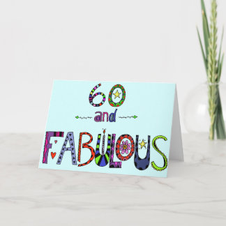 Happy 60th Birthday - Birthday Balloons Card
