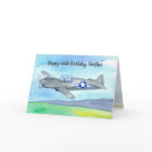 Happy 60th Birthday Brother Vintage Aeroplane