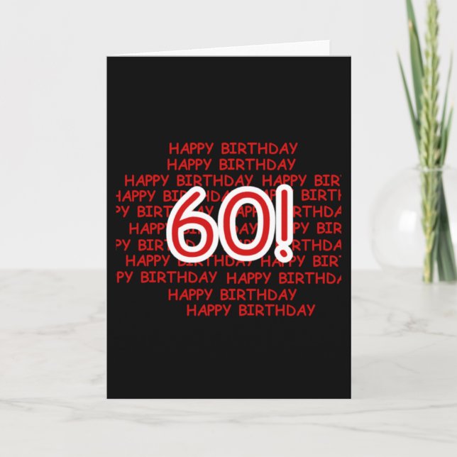 Happy 60th  Birthday Card (Front)