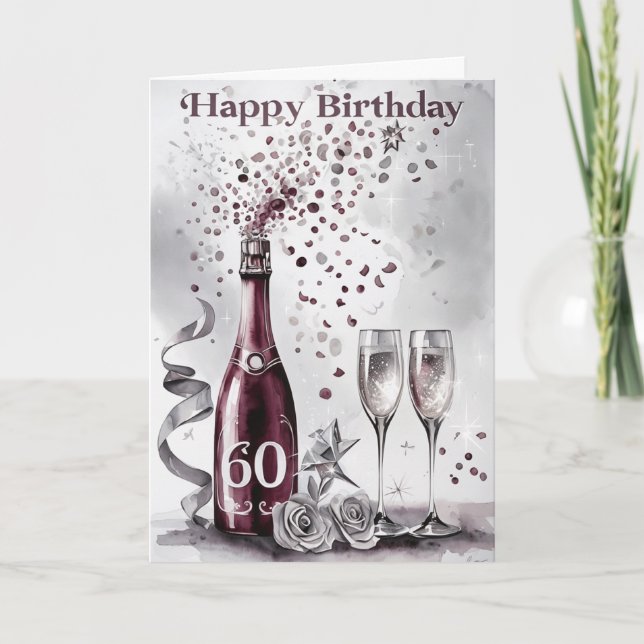 Happy 60th Birthday Card (Front)
