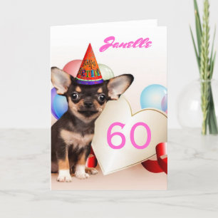 Happy 60th Birthday Chihuahua greeting card