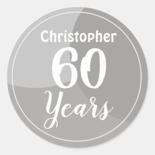 Happy 60th Birthday Classic Round Sticker