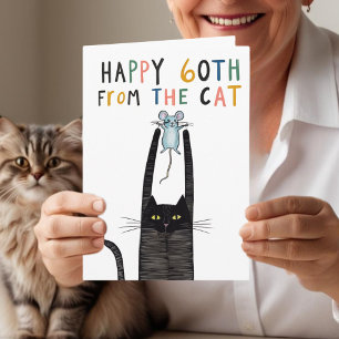 Happy 60th Birthday from the cat fun & quirky Card