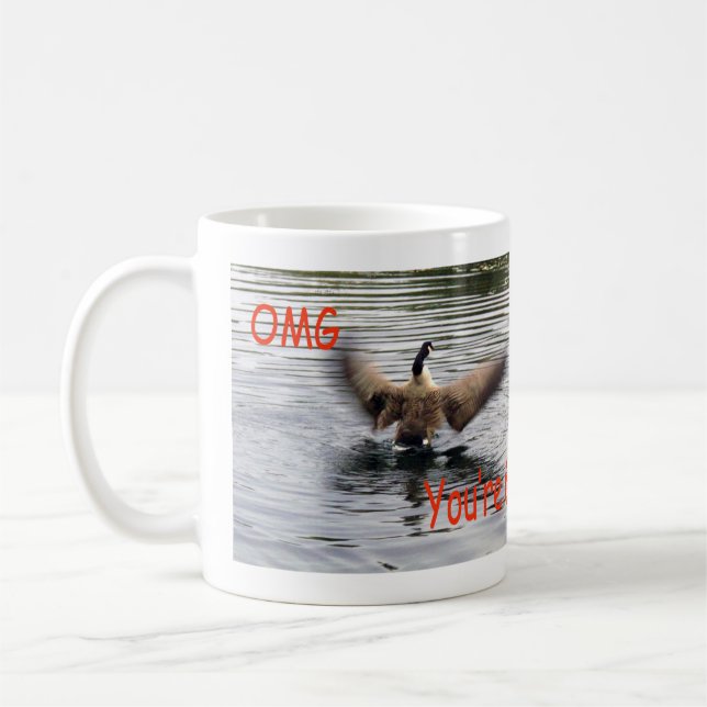 Happy 60th Birthday Goose flapping Coffee Mug (Left)