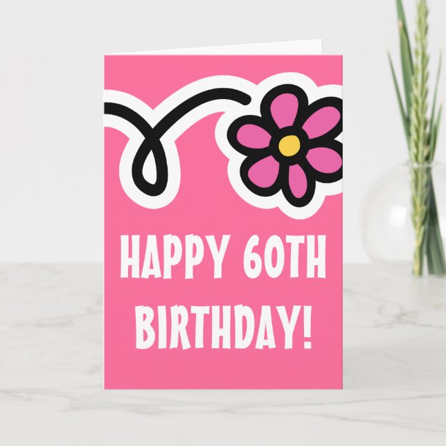 Happy 60th Birthday Greeting Card (Front)