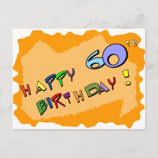 Happy 60th Birthday! Postcard