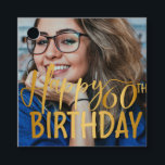 Happy 60th Birthday Script Personalised Photo Favour Tags<br><div class="desc">Happy 60th Birthday Script Personalised Photo Favour Tags</div>