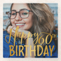 Happy 60th Birthday Script Personalised Photo