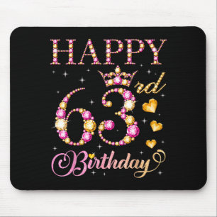 Happy 63rd Birthday 63 Years Old Men Women Birthda Mouse Pad