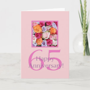 Happy 65th Anniversary roses Card