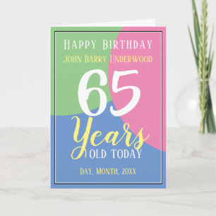 Happy 65th Birthday Card